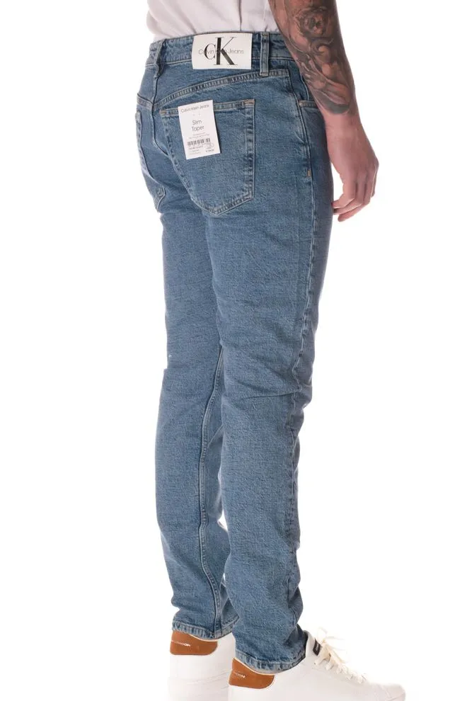Jeans Slim Uomo Celeste