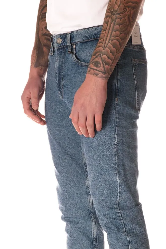 Jeans Slim Uomo Celeste