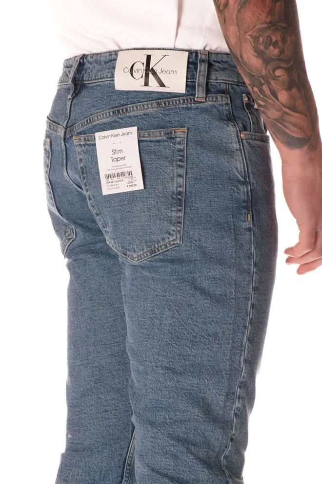 Jeans Slim Uomo Celeste