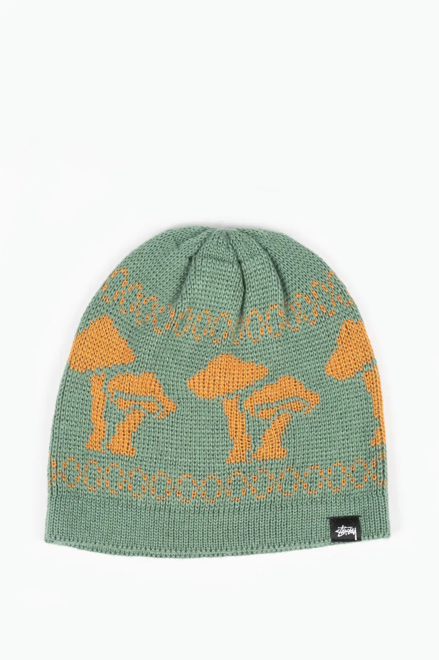 STUSSY MOHAIR MUSHROOM BEANIE GREEN